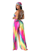 Abstract Paint Pattern Jumpsuit with Criss Cross Back by The House of Stylez