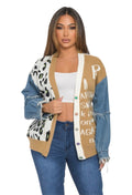 Denim Cardigan Sweater by The House of Stylez