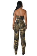 Camouflage Strapless Jumpsuit {Tall Girl Friendly} by The House of Stylez