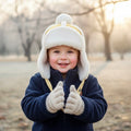 Kids Sherpa Aviator Winter Hat with Ear Flaps | Warm Fleece Pullover by ozznekshoes