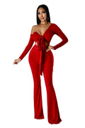 One Shoulder Long Sleeve Convertible Jumpsuit {Tall Gyrl Friendly} by The House of Stylez