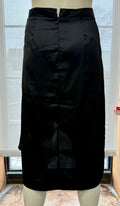 Japra Asymmetrical Black Skirt, Size Medium by Vanessa Jane