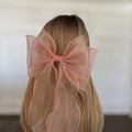 Sheer Silky Statement Hair Bow Clip