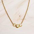 Minimalist Three Stones Necklace