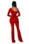 One Shoulder Long Sleeve Convertible Jumpsuit {Tall Gyrl Friendly} by The House of Stylez