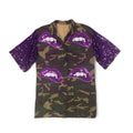 Camouflage Sequin Lips Split Sleeve Jacket by The House of Stylez