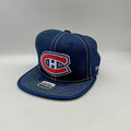 NHL Montreal Canadiens Mens Oversized Logo Flat Visor Flex Cap Large/X-Large by Vanessa Jane