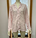 Charter Club Printed Fleece Notched Collar Pajama Top XL by Vanessa Jane