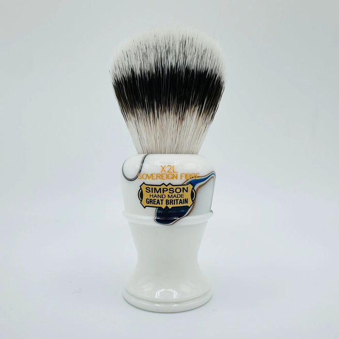 Simpson LE Colonel X2L Sovereign Synthetic Fibre Sapphire Candy Shaving Brush by Pasteur Pharmacy