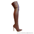 Gisele - Brown PU {Order 1/2 Size Larger} by The House of Stylez
