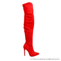 Gisele - Red Ultra Suede {Order 1/2 Size Larger} by The House of Stylez