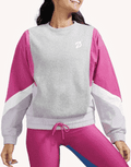 Peloton Chic Fabric Mix Pullover, Size Large by Vanessa Jane