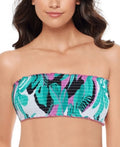 Salt + Cove Cabana Smocked Bandeau Bikini Top by Vanessa Jane