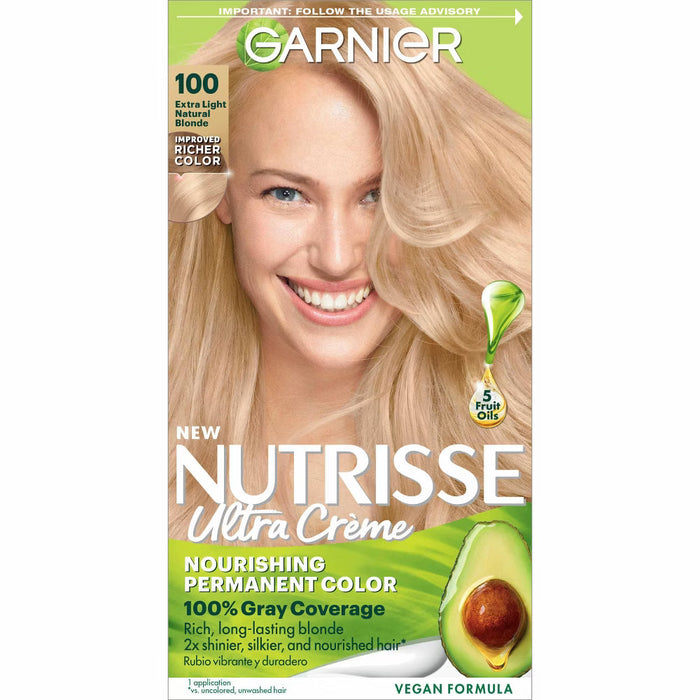 Garnier Nutrisse Ultra Color Nourishing Color Creme 100 Extra-Light Natural Blonde Chamomil by Pasteur Pharmacy