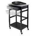 Winsome Julia Granite Top Kitchen Cart Wood/Black - Winsome by Vanessa Jane