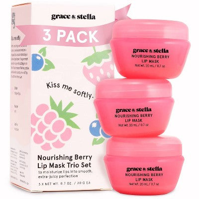 Grace & Stella Nourishing Berry Lip Mask 0.7oz/3ct - New by This is Beauty US