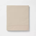 Threshold 300 Thread Count Ultra Soft Flat Sheet True Khaki, Queen by Vanessa Jane