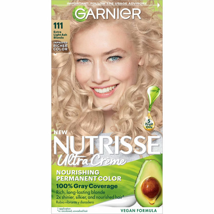 Garnier Nutrisse Ultra Color Nourishing Color Creme 111 Extra Light Ash Blonde by Pasteur Pharmacy