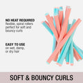 Conair Heatless Spiral Curl Rollers Coral & Teal 18pcs - New by This is Beauty US