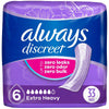 Always Discreet Extra Heavy Long Pads, Size 6, 2x33Ct