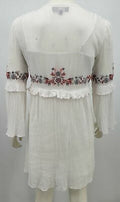 Max Studio London Ruffle-Sleeve Embroidered Floral Slip Maxi Dress,Small/Floral by Vanessa Jane