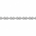 5.4 Ct Round White Zircon Bezel Silver Infinity Link Bracelet by Fine Color Jewels