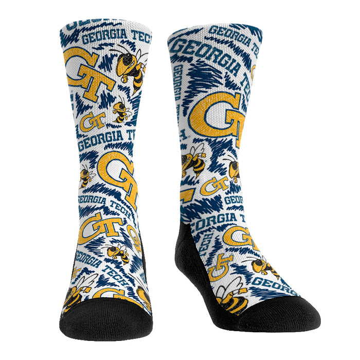 Georgia Tech Yellow Jackets - Logo Sketch by Rock 'Em Socks