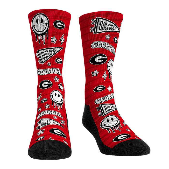 Georgia Bulldogs - Smiley Stickers by Rock 'Em Socks