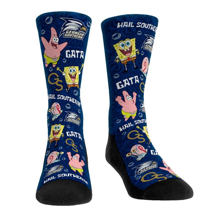 Georgia Southern Eagles - SpongeBob SquarePants Characters All-Over by Rock 'Em Socks