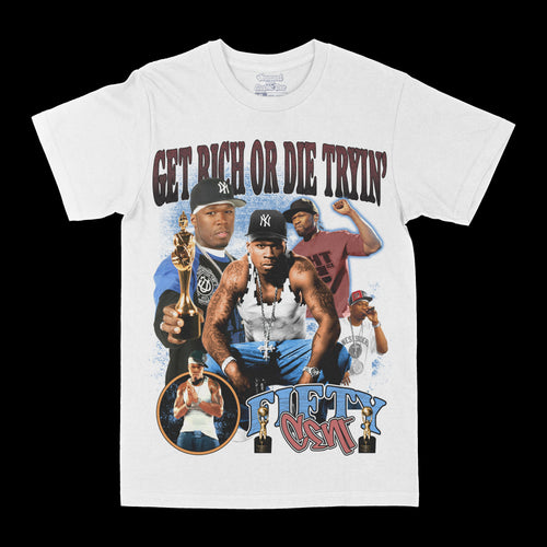 Fifty Cent "Get Rich Or Die Tryin' Graphic Tee by Obsessed with graphic tees