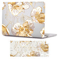 MacBook Pro Clear Case 13-inch - Gold Botanical Design by Zerodamage Sahara Case LLC