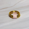 Golden Stack Luxe Bangle Set – Sleek Polished Gold-Tone Arm Candy in Classic Stacking Style