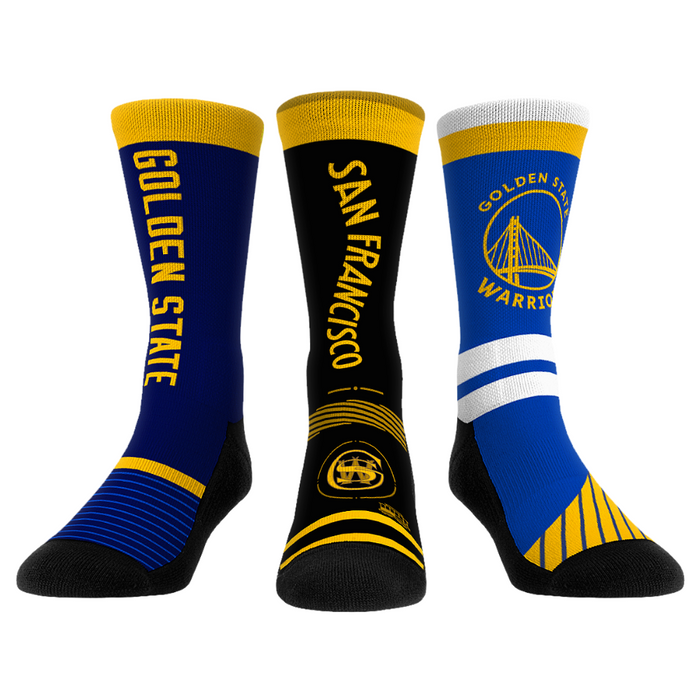 Golden State Warriors - Ultimate Jersey - 3-Pack by Rock 'Em Socks