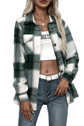 Plaid Flannel Button Up Shacket {Short Length} by The House of Stylez