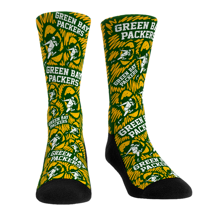 Green Bay Packers - Throwback Logo Sketch by Rock 'Em Socks