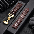 Samsung Galaxy Watch Crocodile Leather Band by BandsCo Straps