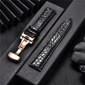 Samsung Galaxy Watch Crocodile Leather Band by BandsCo Straps