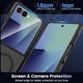 Magnetic Wireless Charging Case With Camera Frame Holder For Samsung Galaxy Z Flip 7 by Merch Section