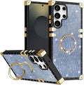 Sparkling Wave Design Ring Holder Case For Samsung Galaxy S23 S24 Plus S25 Ultra A16 A26 A36 A56 by Merch Section
