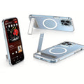 Magnetic Clear Shockproof Phone Case with Kickstand for iPhone 17 16 15 14 Pro Max 13 12 11 Mini Plus by Merch Section