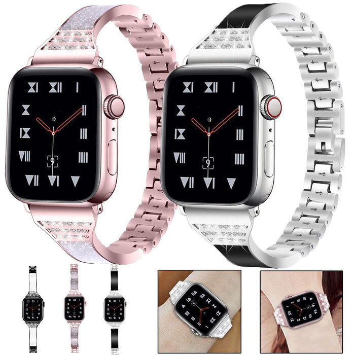 Apple Watch Diamond Band/Strap Series 11/10/9/8/7/6/5/4/ SE / Ultra 1/2/3 by Arleathercraft