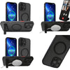 Magnetic Matte Shockproof Cover with Kickstand for iPhone 17 Air 16 Pro Max 15 14 13 12 Plus 11 Case