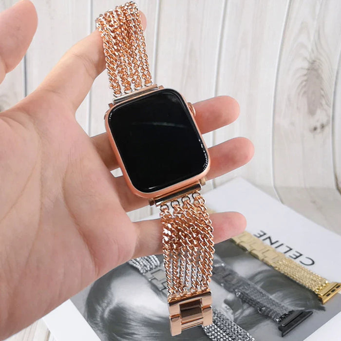 Apple Watch Stainless Steel Band Strap Chain Link Design by BandsCo Straps