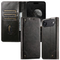 Faux Leather Wallet Case with Magnetic Card Holder Stand for iPhone 17 Pro Max 16 Plus 15 Pro 14 13 12 by Merch Section