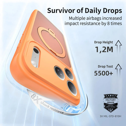 Two-in-One Drop-Resistant Magnetic TPU Animal Design Full-Coverage Stand Case for iPhone 17 Pro Max by Merch Section