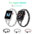 Diamond - Steel Apple Watch Band Series 11/10/9/8/7/6/5/4/ SE / Ultra 1/2/3 by Arleathercraft