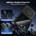 Magnetic Wireless Charging Case With Camera Frame Holder For Samsung Galaxy Z Flip 7 by Merch Section