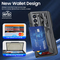 Push Window Card Holder Case With Pen Slot For Samsung Galaxy Z Fold 6 by Merch Section