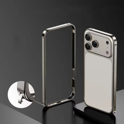 Aluminum Metal Frame Heat Dissipation Shockproof Protective Phone Case for iPhone 17 Pro Max by Merch Section