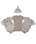 Chickpea Baby Boys 4-PC. Printed Cotton Bodysuits & Hat Set by Vanessa Jane